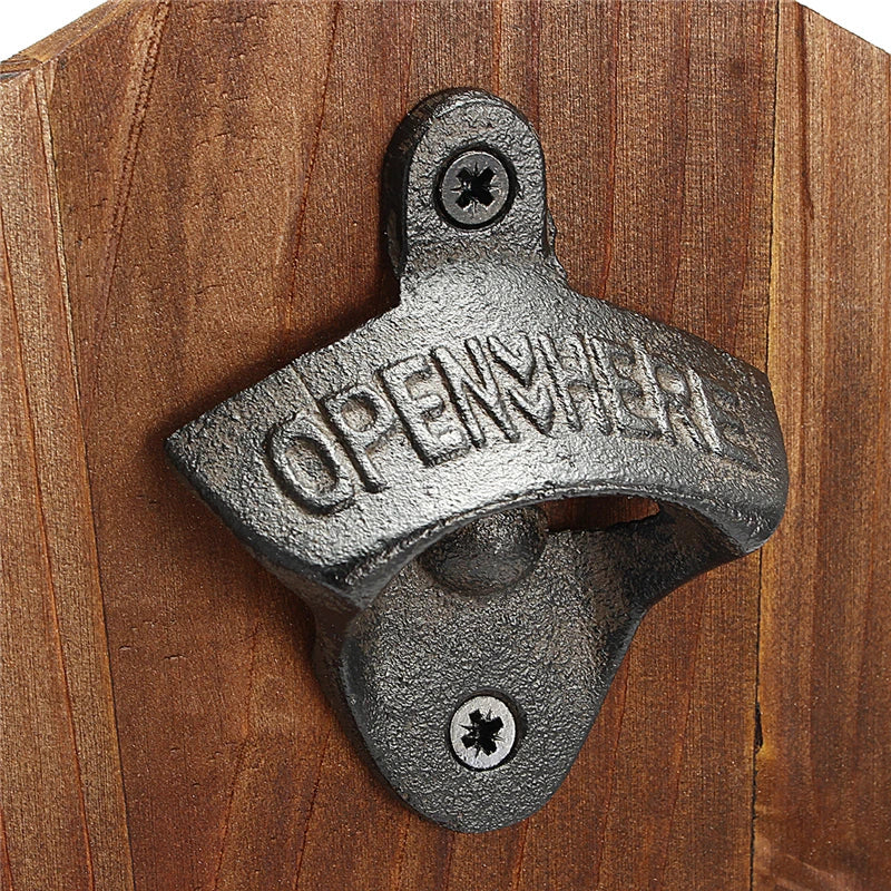 Rustic Wall-Mount Bottle Opener