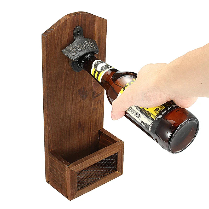 Rustic Wall-Mount Bottle Opener