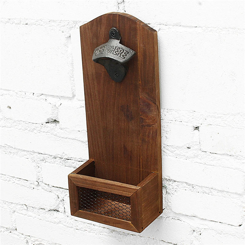 Rustic Wall-Mount Bottle Opener