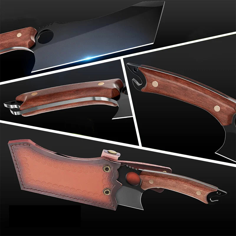 Professional Forged Cleaver + Sheath • Sombre by Atenas™