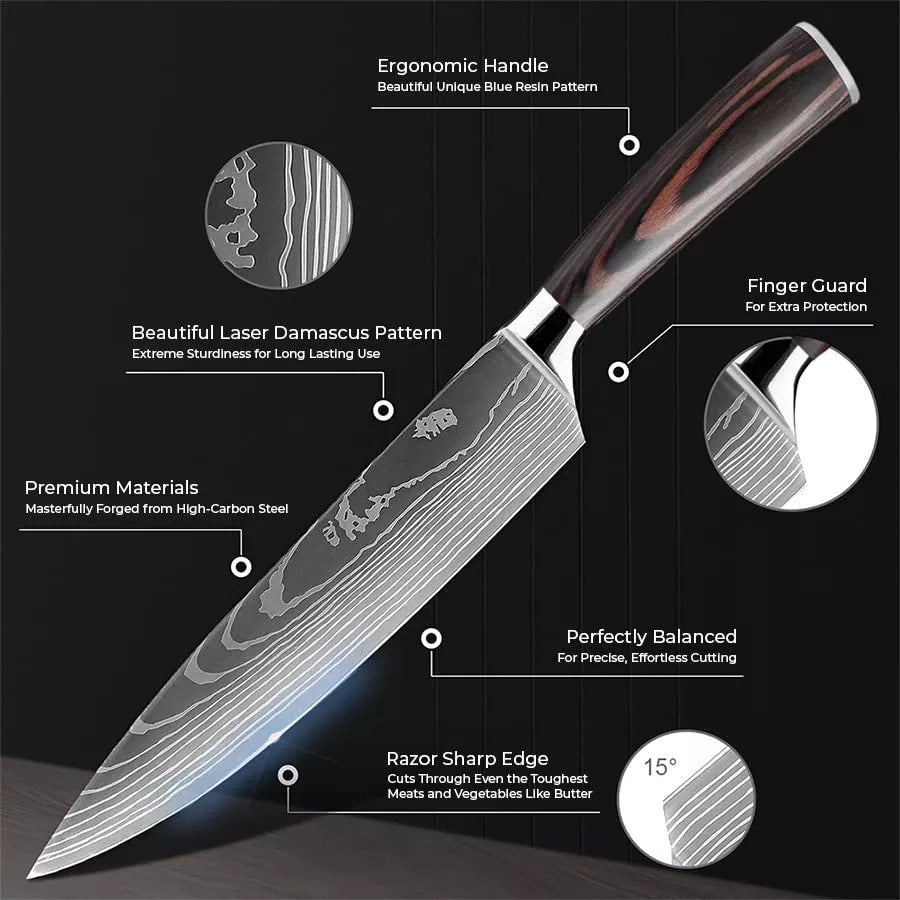 Hand Forged Chef's Knife • by ATENAS Blades