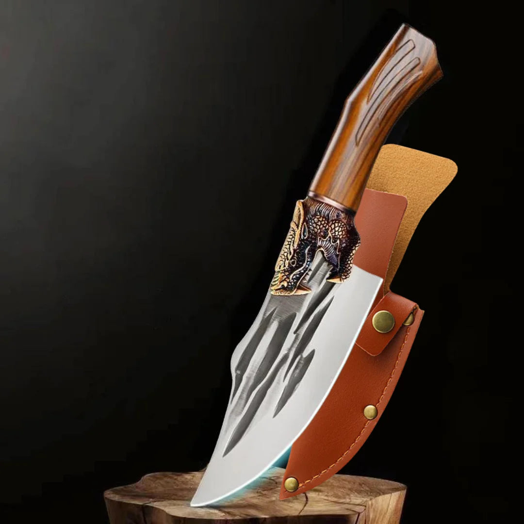 TIGER KNIFE ATENAS™ • 100% HAND FORGED (+FREE SHEATH)