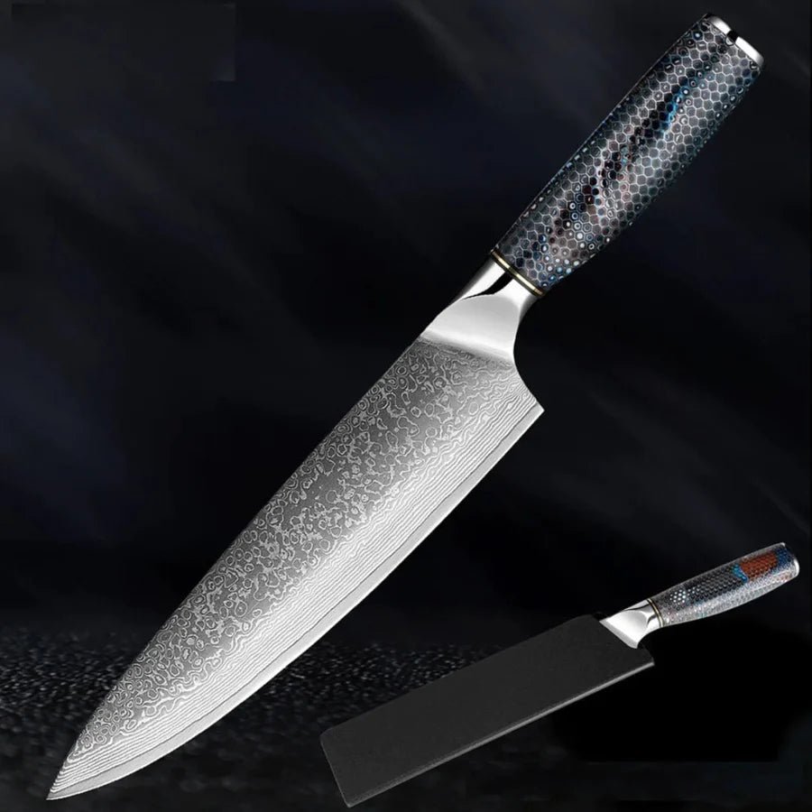 Kockkniv i damaskusstål • Zenith by Atenas Blades