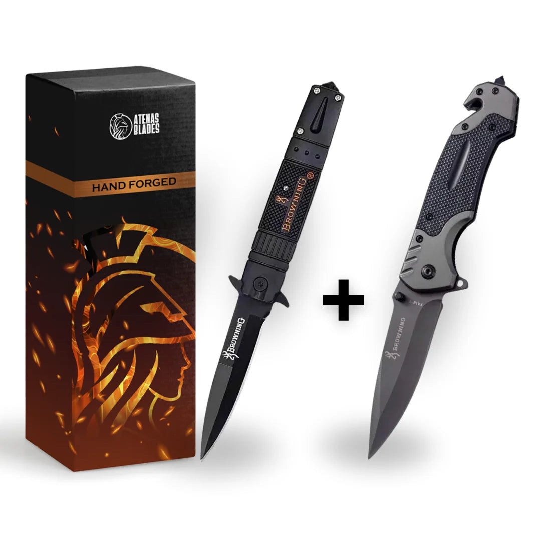 Ensemble de couteaux pliants professionnels • Scure Combo par ATENAS Blades