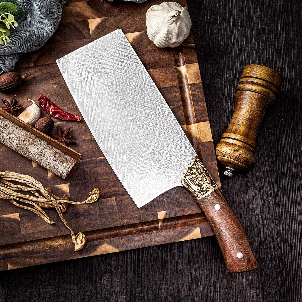 Hand-Forged Professional Cleaver • Saara BY ATENAS