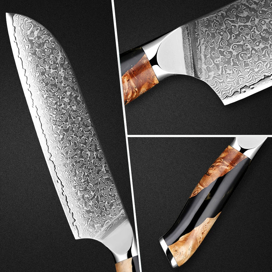 Damascus Steel Chef Knife • Diamond by Atenas Blades