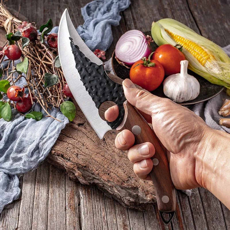 Hand-Forged Professional Knife + Free Sheath • Maori Atenas™