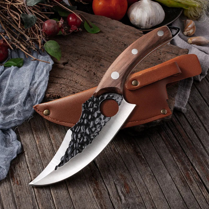 Hand-Forged Professional Knife + Free Sheath • Maori Atenas™