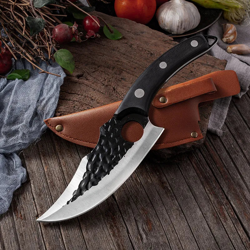Hand-Forged Professional Knife + Free Sheath • Maori Atenas™
