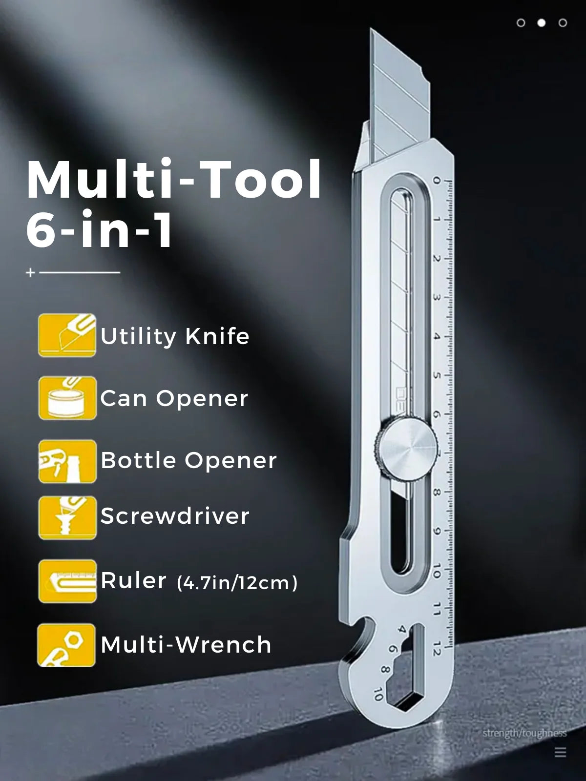 6-in-1 Multi-Purpose Utility Knife • 100% Stainless Steel (+10 FREE BLADES)