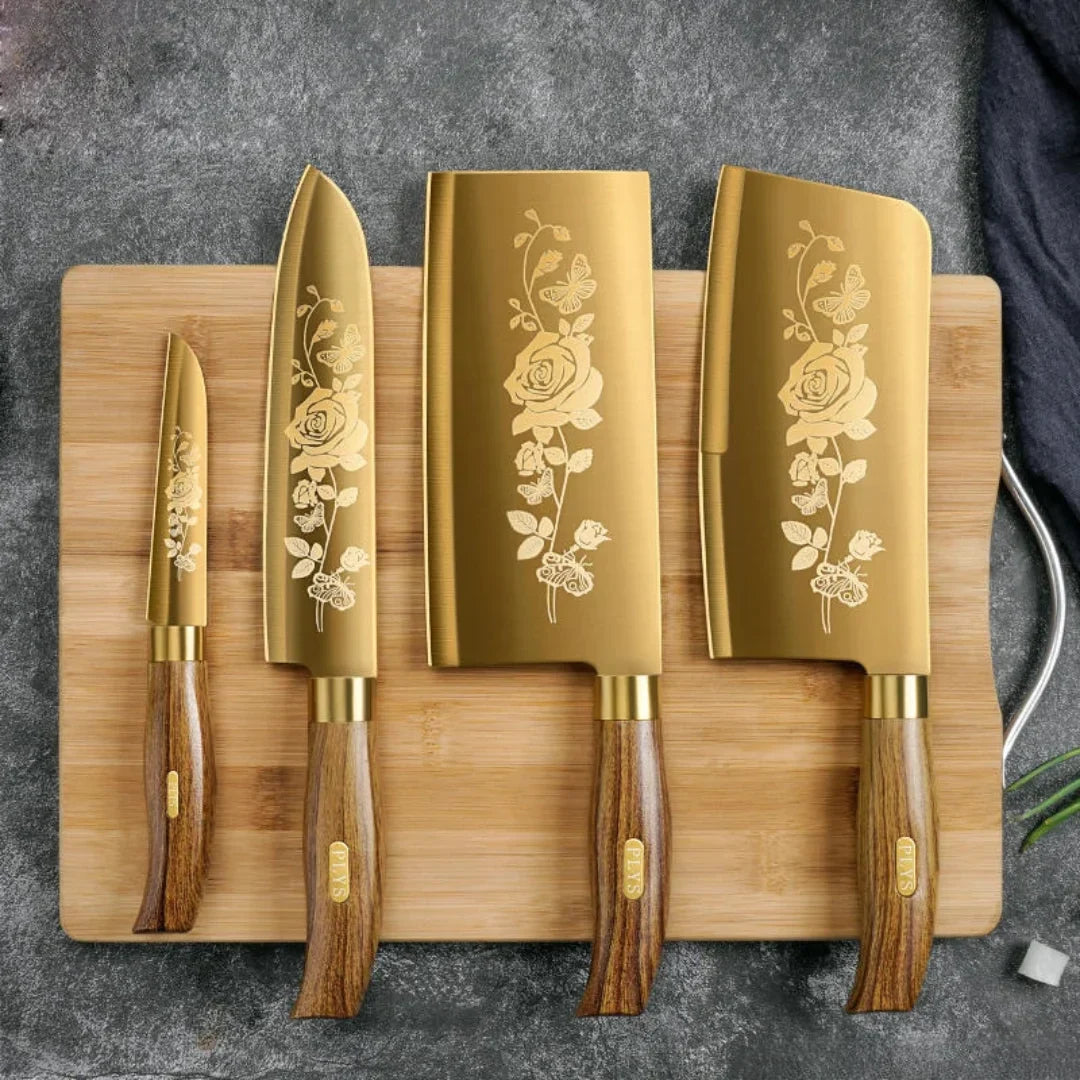 Set of 4 Forged Knives • Rose Gold Combo by ATENAS™