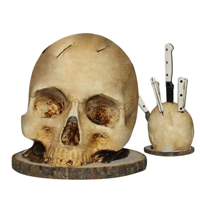 Skull-Shaped Knife Holder • Skull Holder BY ATENAS