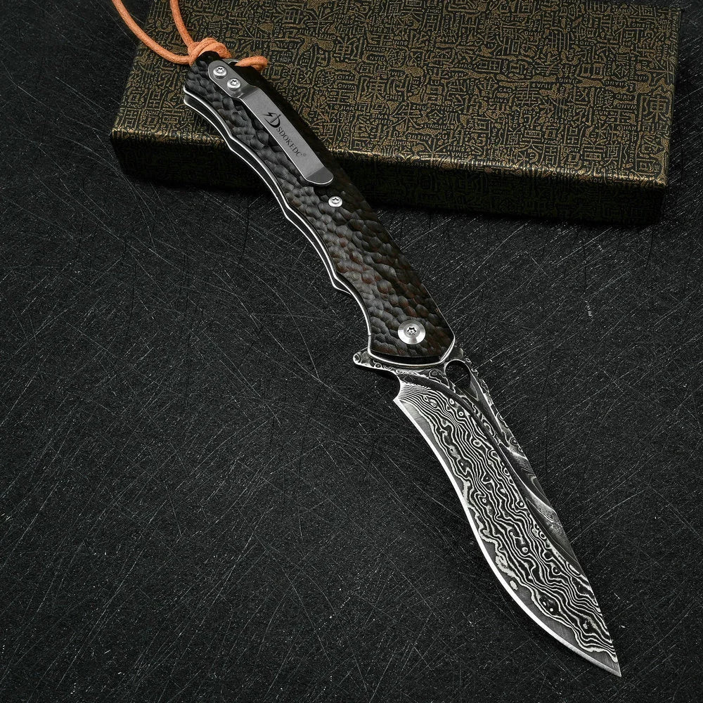 Handcrafted Damascus Steel Knife • Night BY ATENAS™