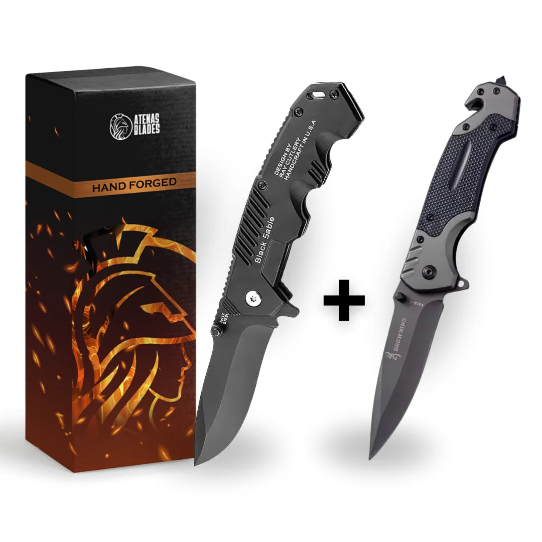 (BUY 1 GET 2) Alpha Combo by ATENAS™ - Professional Folding Knife Set