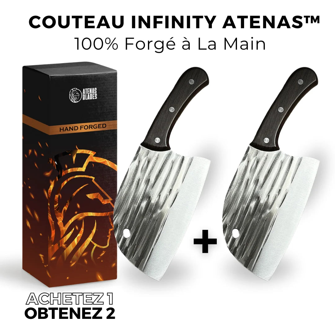 (ACHETEZ 1 OBTENEZ 2) COUTEAU INFINITY ATENAS™ • 100% FORGÉ À LA MAIN