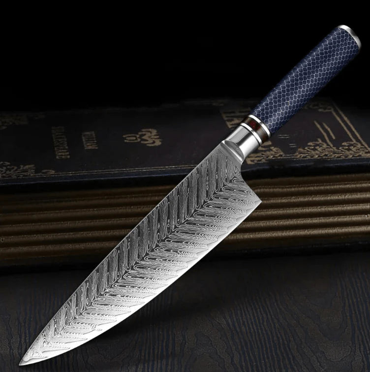 DAMASCUS STEEL CHEF KNIFE • SNAKE BY Atenas BLADES