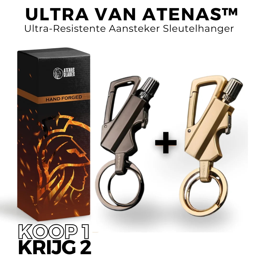 (KOOP 1 KRIJG 2) Ultra-Resistente Aansteker Sleutelhanger • Ultra Atenas™