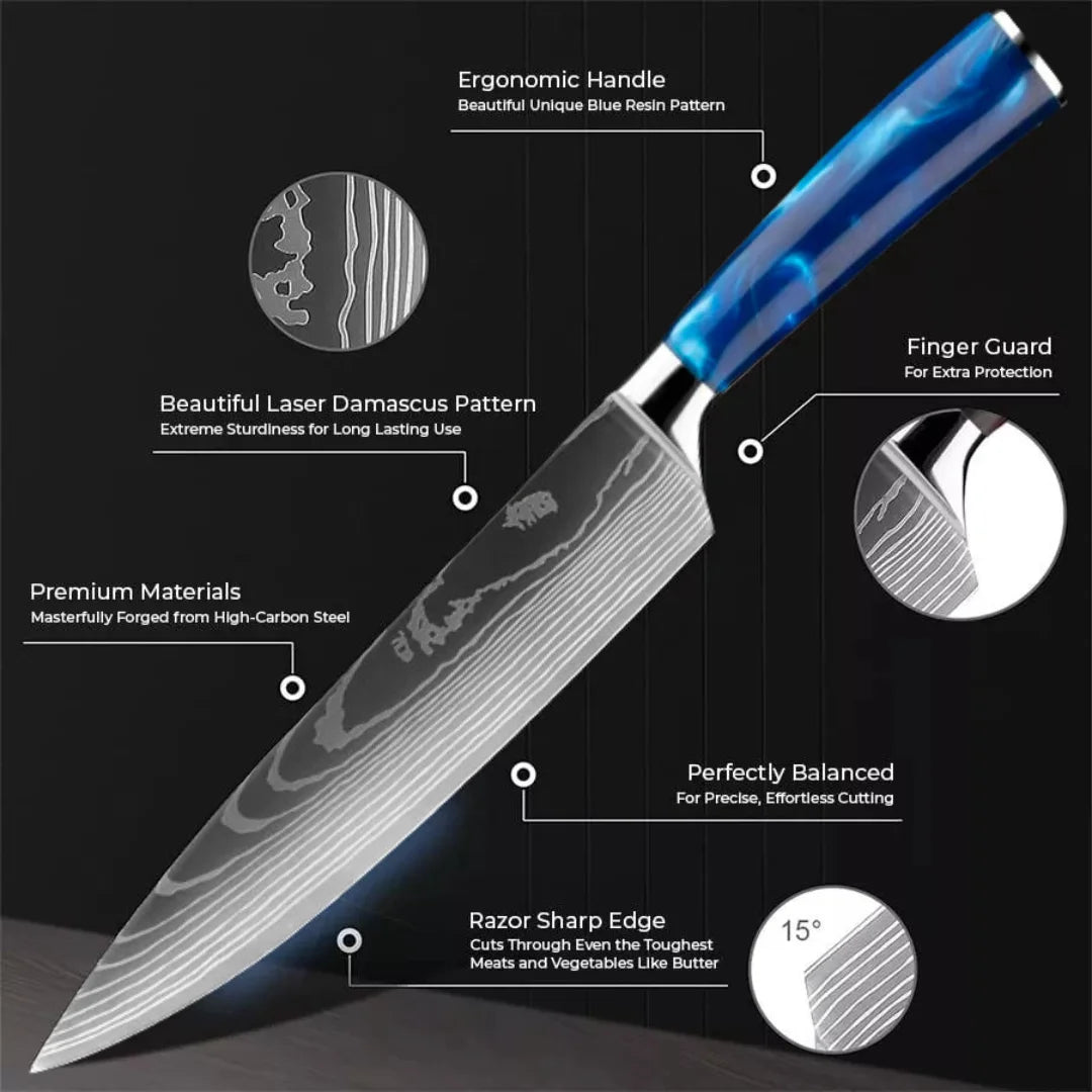 Couteau de chef forgé à la main • Couteau Cielo par ATENAS Blades