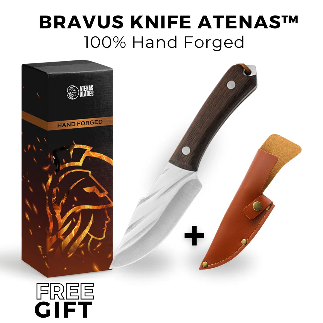 BRAVUS KNIFE ATENAS™ • 100% HAND FORGED (+FREE GIFT)