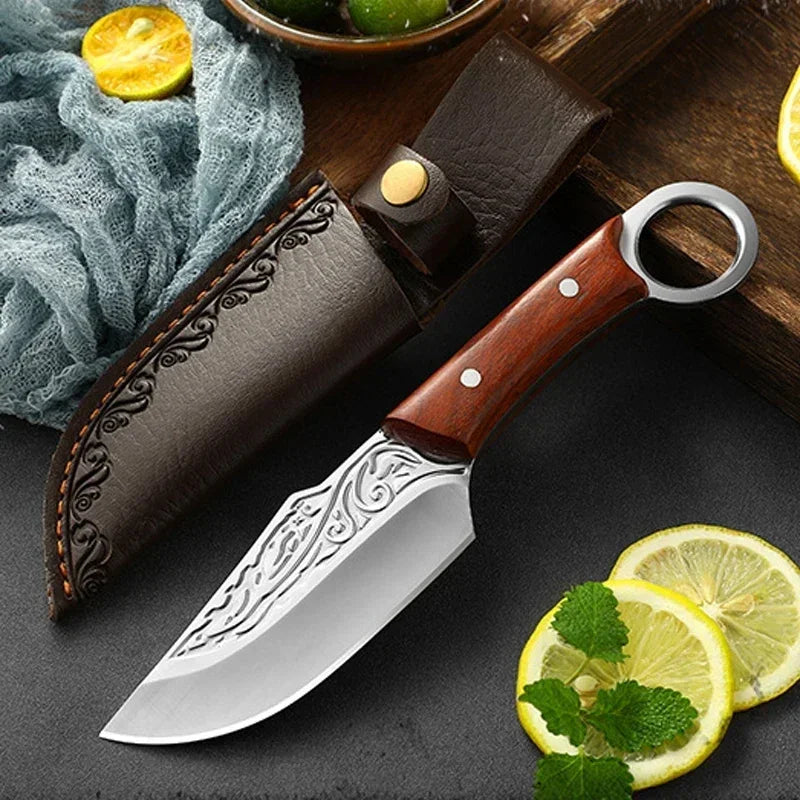 Hand-Forged Knife Combo + 2 Sheaths • Risk Combo by ATENAS