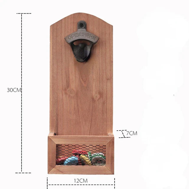 Rustic Wall-Mount Bottle Opener