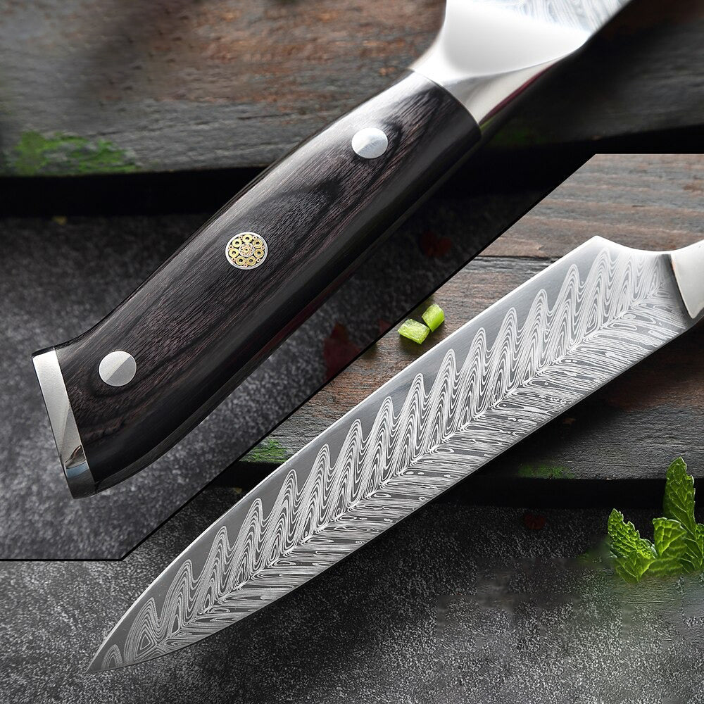 Damascus Steel Hand Forged Chef Knife • Nero by Atenas Blades