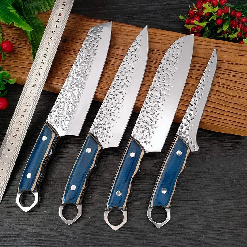 Set of 4 Hand-Forged Professional Knives • Azure Combo by ATENAS™