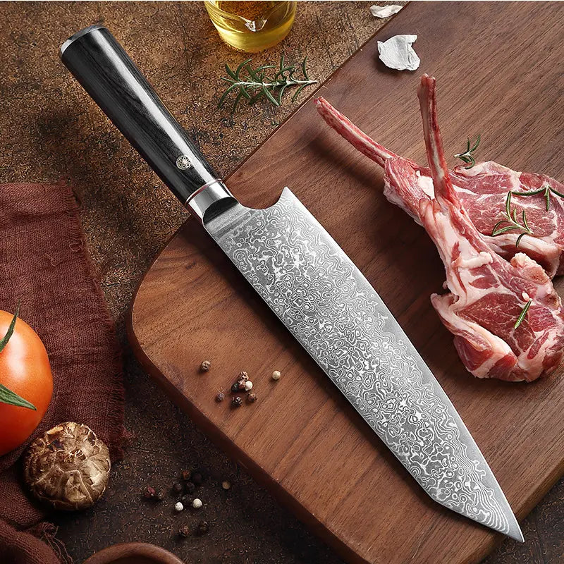 Damascus Steel Chef Knife • Darkness by Atenas Blades