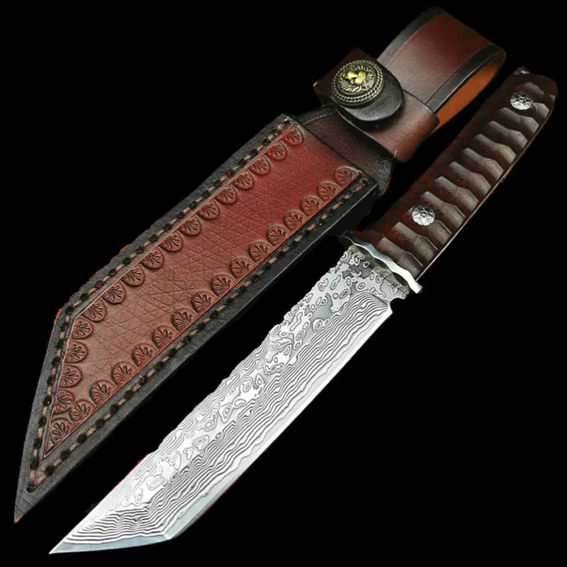 Damascus Steel Hand Forged Knife • Asphalt by Atenas Blades