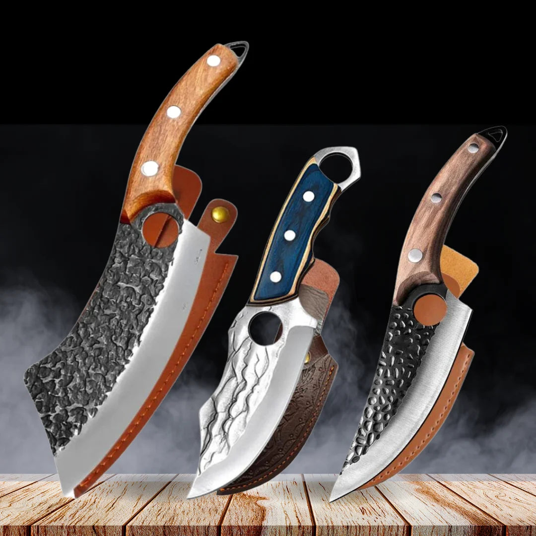 Hand-Forged Knife Combo + 3 Sheaths • Grant Combo by ATENAS