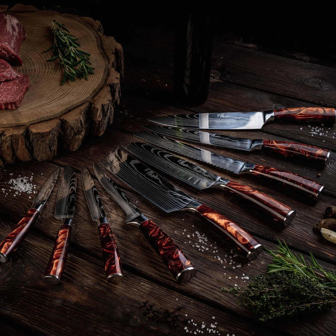 Precision Pro Fuego Series: 8-Piece Chef Knife Set