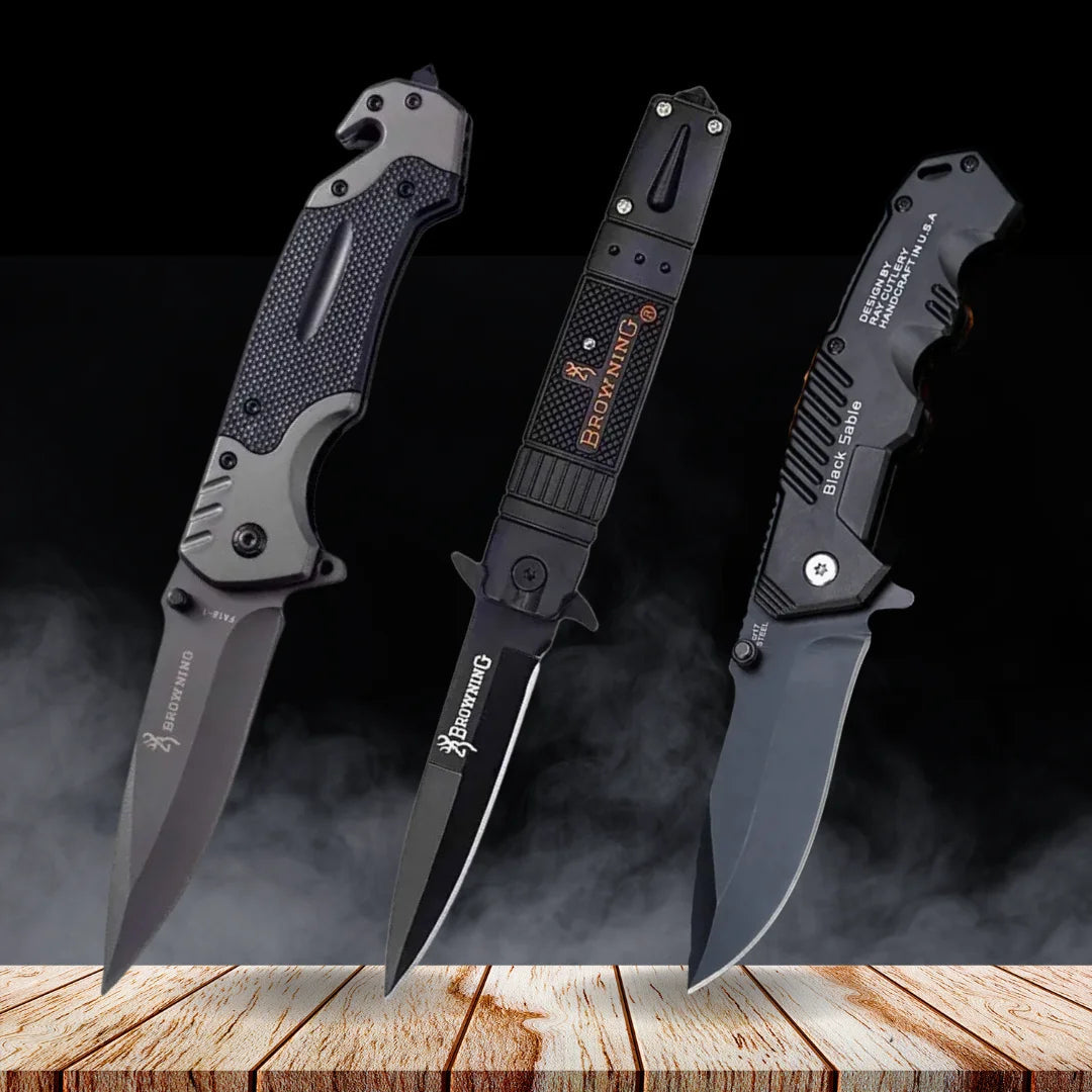 (BUY 1 GET 2) Protect Combo by ATENAS™ • Professional Folding Knife Set