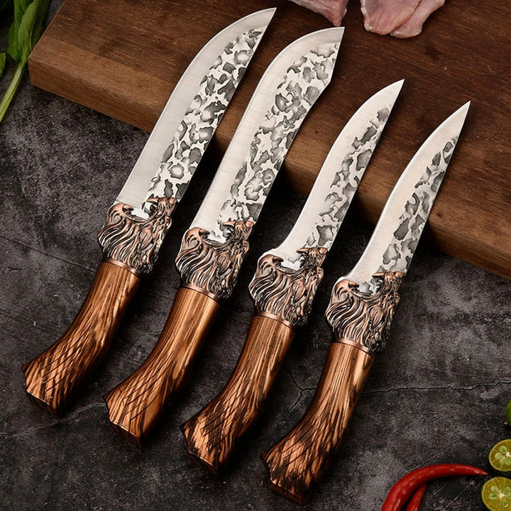 Hand Forged Artisan Series • Lion Knife Set