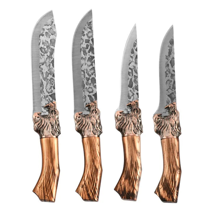 Hand Forged Artisan Series • Lion Knife Set